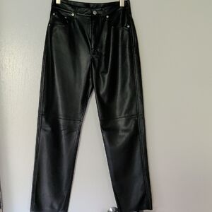 Black Faux Leather Pants